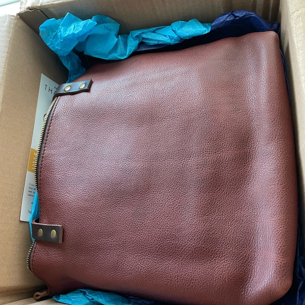 Portland Leather Tote in Nutmeg Color, Size Medium, Brand New in Box
